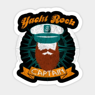 Yacht Rock Captain - Party Boat Drinking Apparel - Bearded Sticker